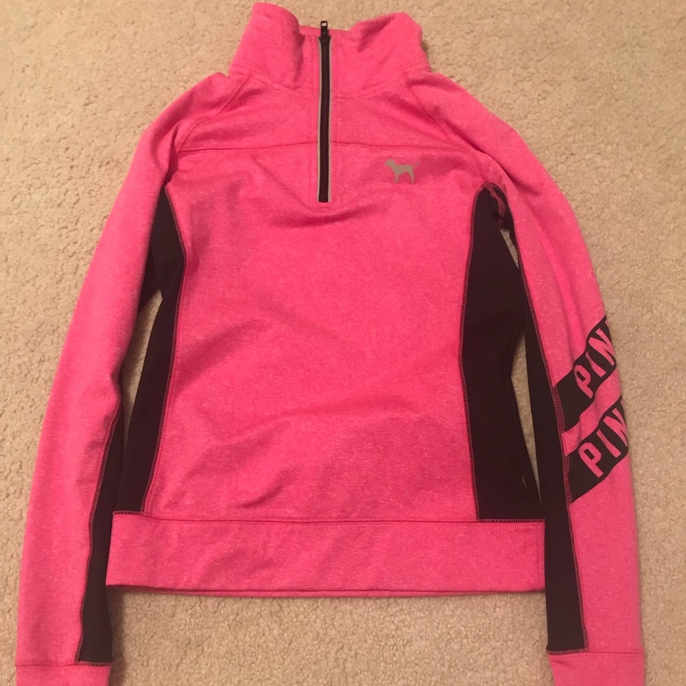 Victoria Secret pink quarter zip pull over
